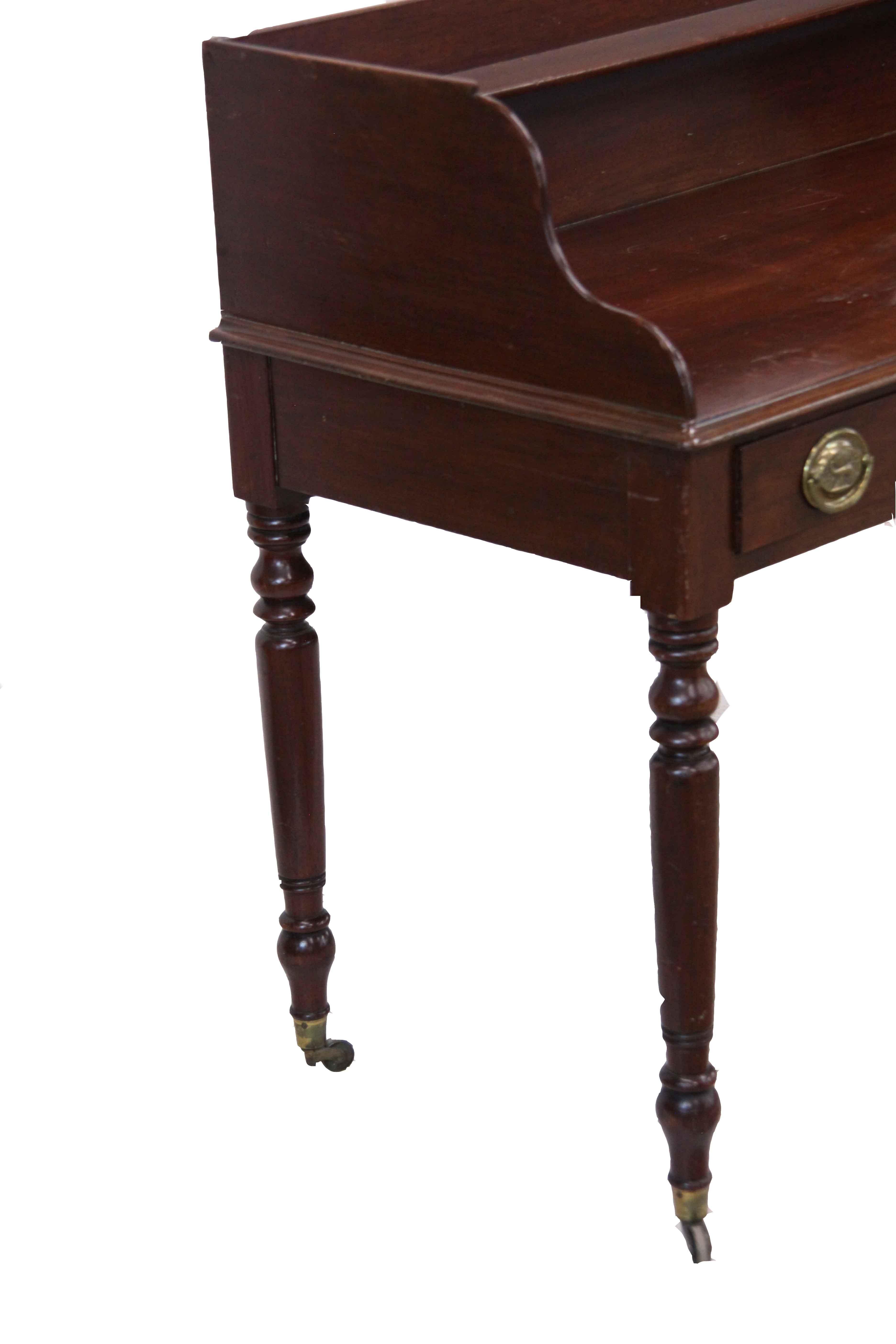 Turned English Mahogany Serving Table