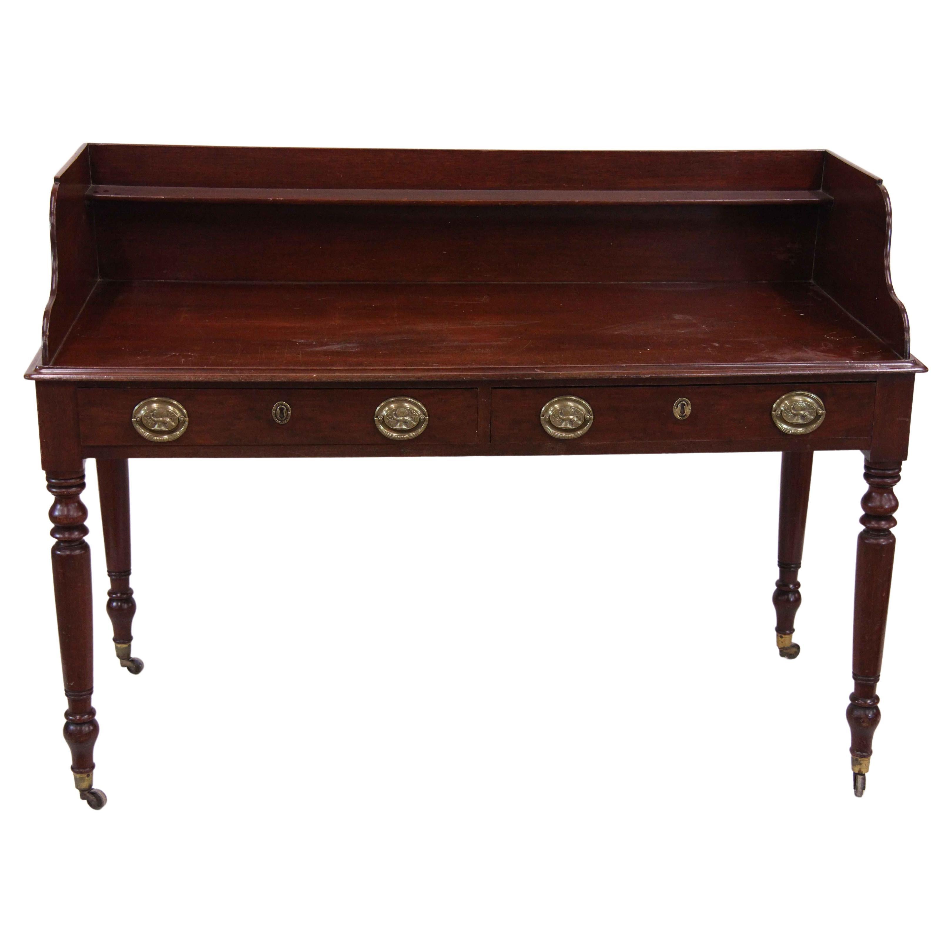 English Mahogany Serving Table For Sale