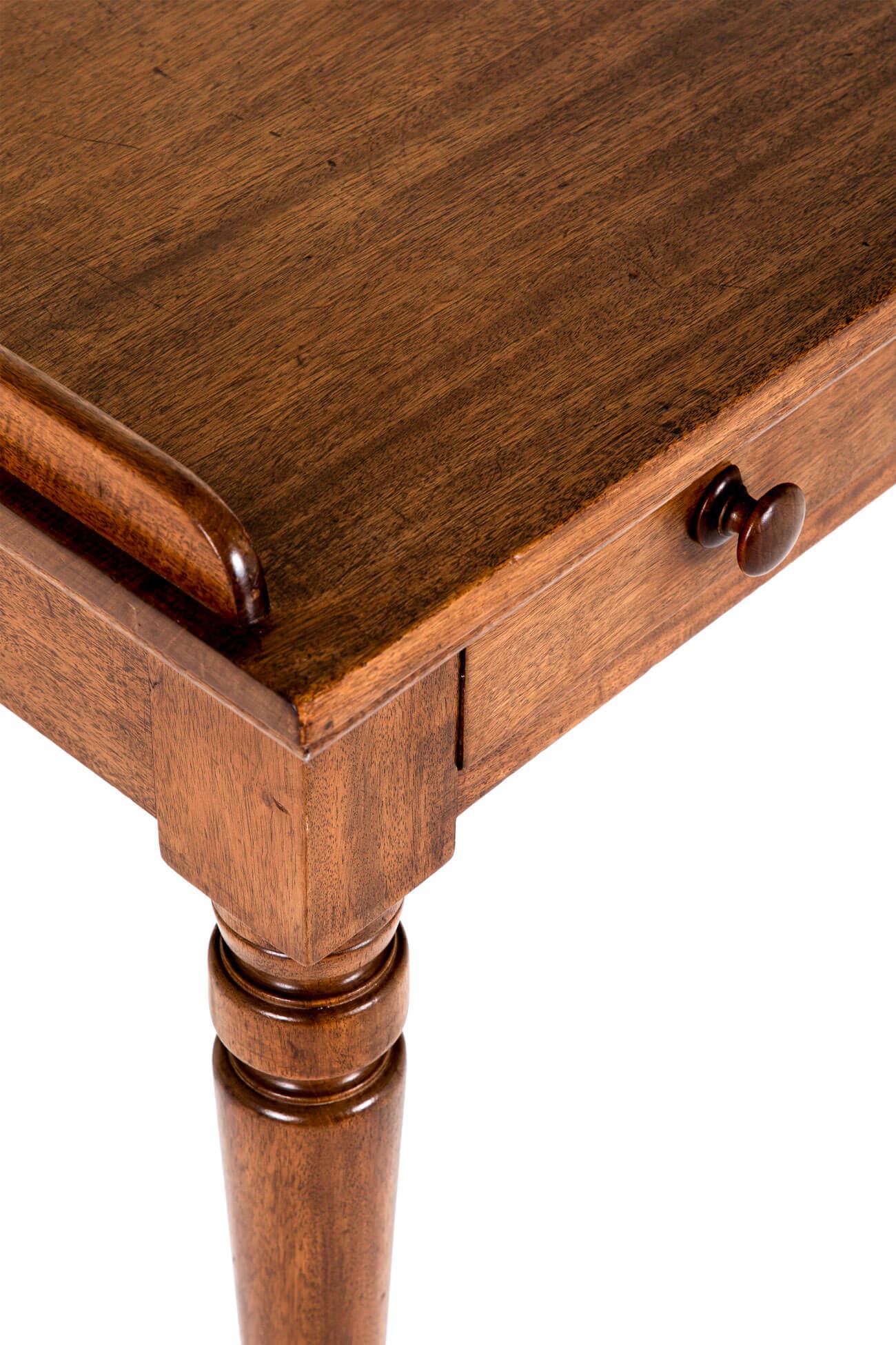 19th Century English Mahogany Serving Table with Drawers For Sale