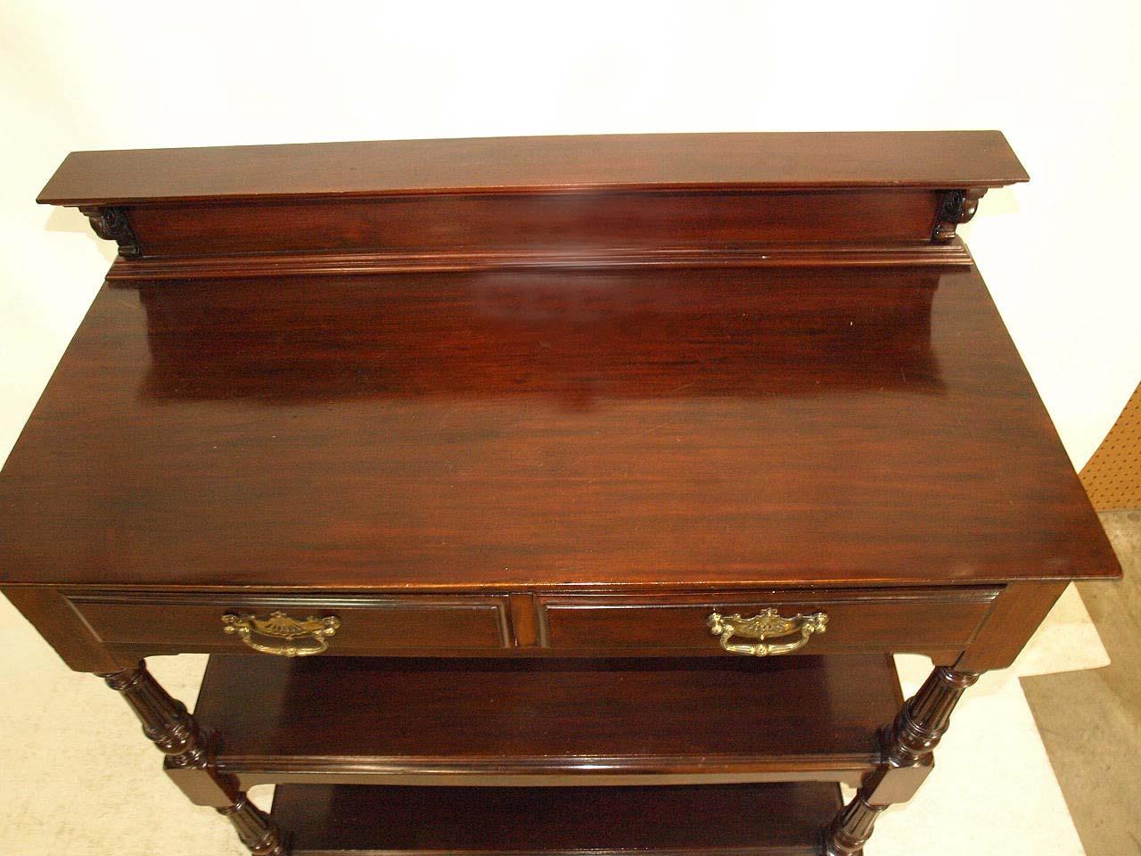 English Mahogany Serving Trolley For Sale 6