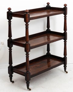 English Mahogany Serving Trolley