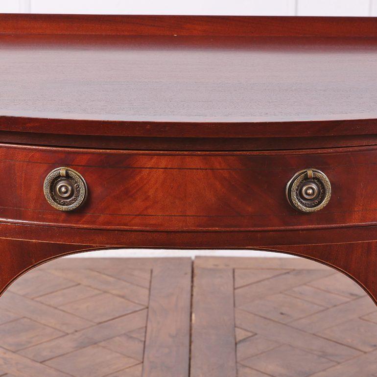 English Mahogany Sheraton Revival Demi-Lune Console 2