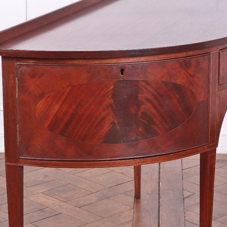 English Mahogany Sheraton Revival Demi-Lune Console 3