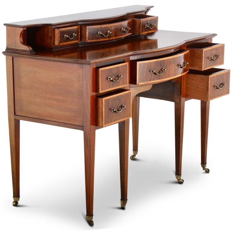 English Mahogany Sheraton Revival Server Sideboard Edwardian In Good Condition In Vancouver, British Columbia