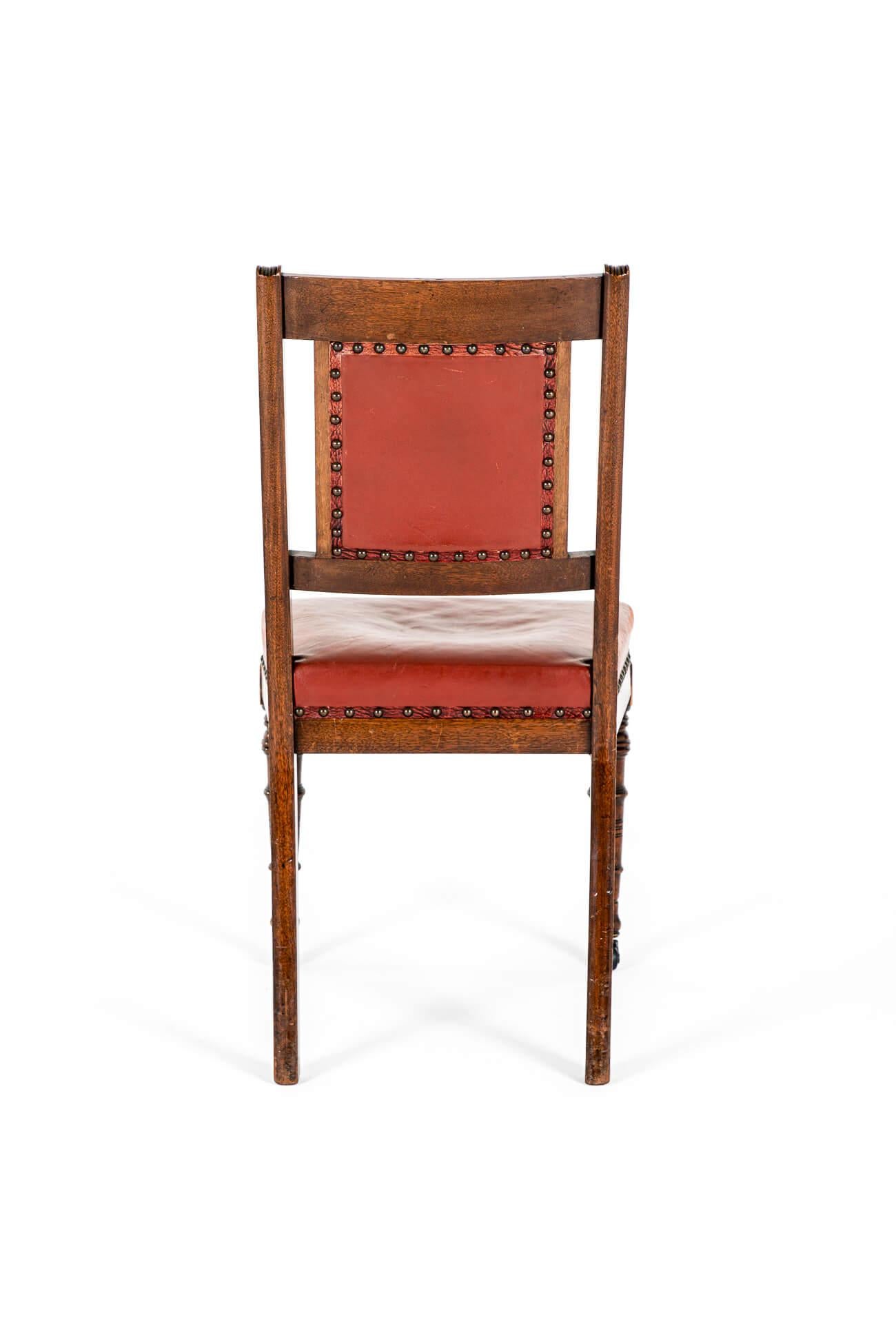 Silla auxiliar inglesa de caoba de Ralph Johnson Victoriano tardío en venta
