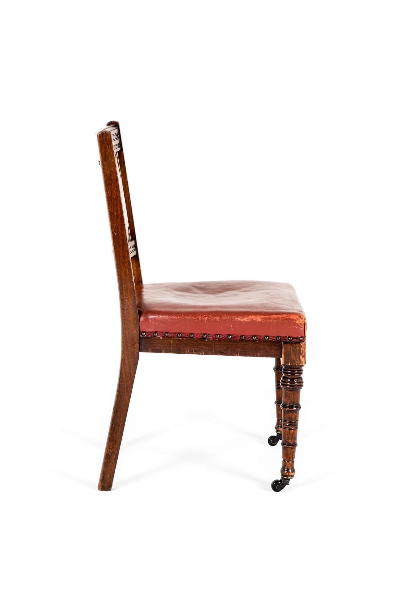Silla auxiliar inglesa de caoba de Ralph Johnson Hecho a mano en venta