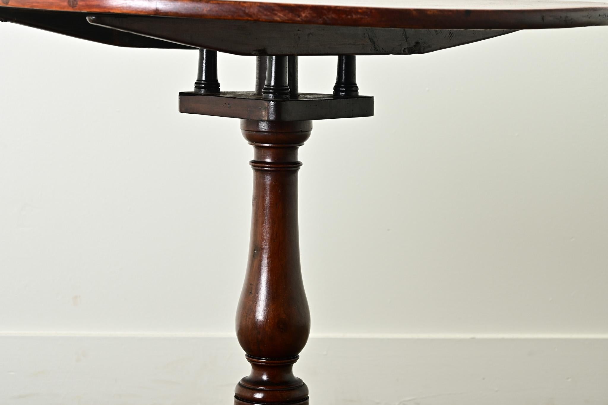 English Mahogany Spinning Tilt-Top Table 2