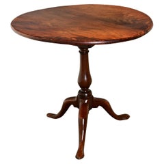 English Mahogany Spinning Tilt-Top Table
