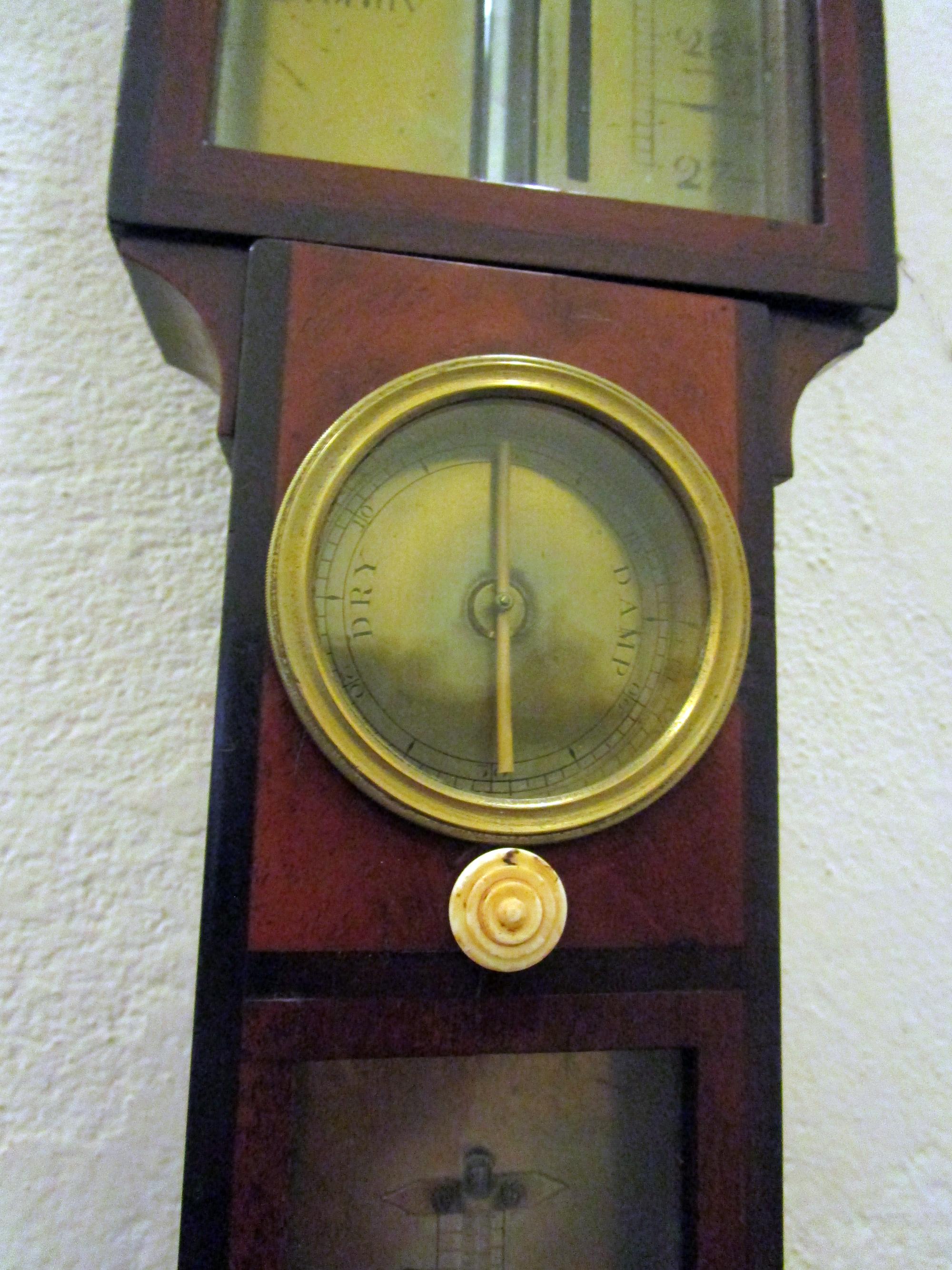 Englisches Mahagoni-Stabbarometer, signiert T. Taylor London (George III.) im Angebot