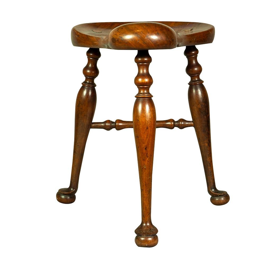 English Mahogany Stool In Good Condition In Essex, MA