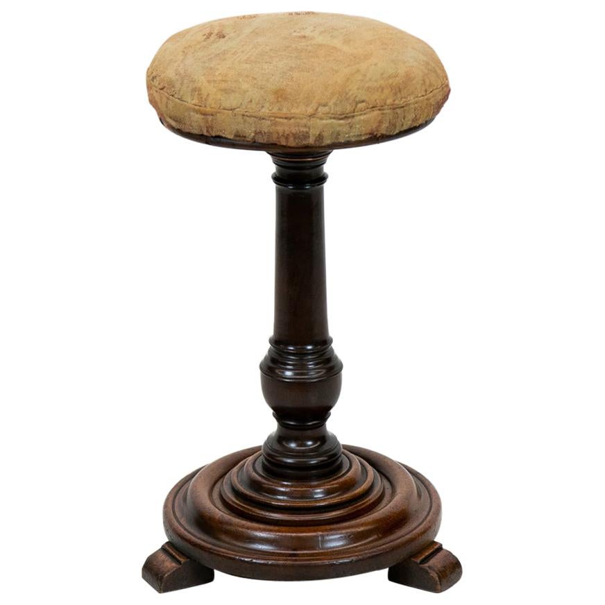 English Mahogany Stool For Sale