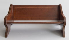 English Mahogany Table Top Book Trough Rack Stand, Circa 1900
