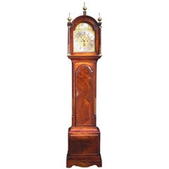 Antique English Mahogany Tall Case Clock Signed by Maker M. Richardson, London, C. 1790