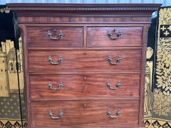 English Mahogany Tallboy Chest of Drawers, 19th Century