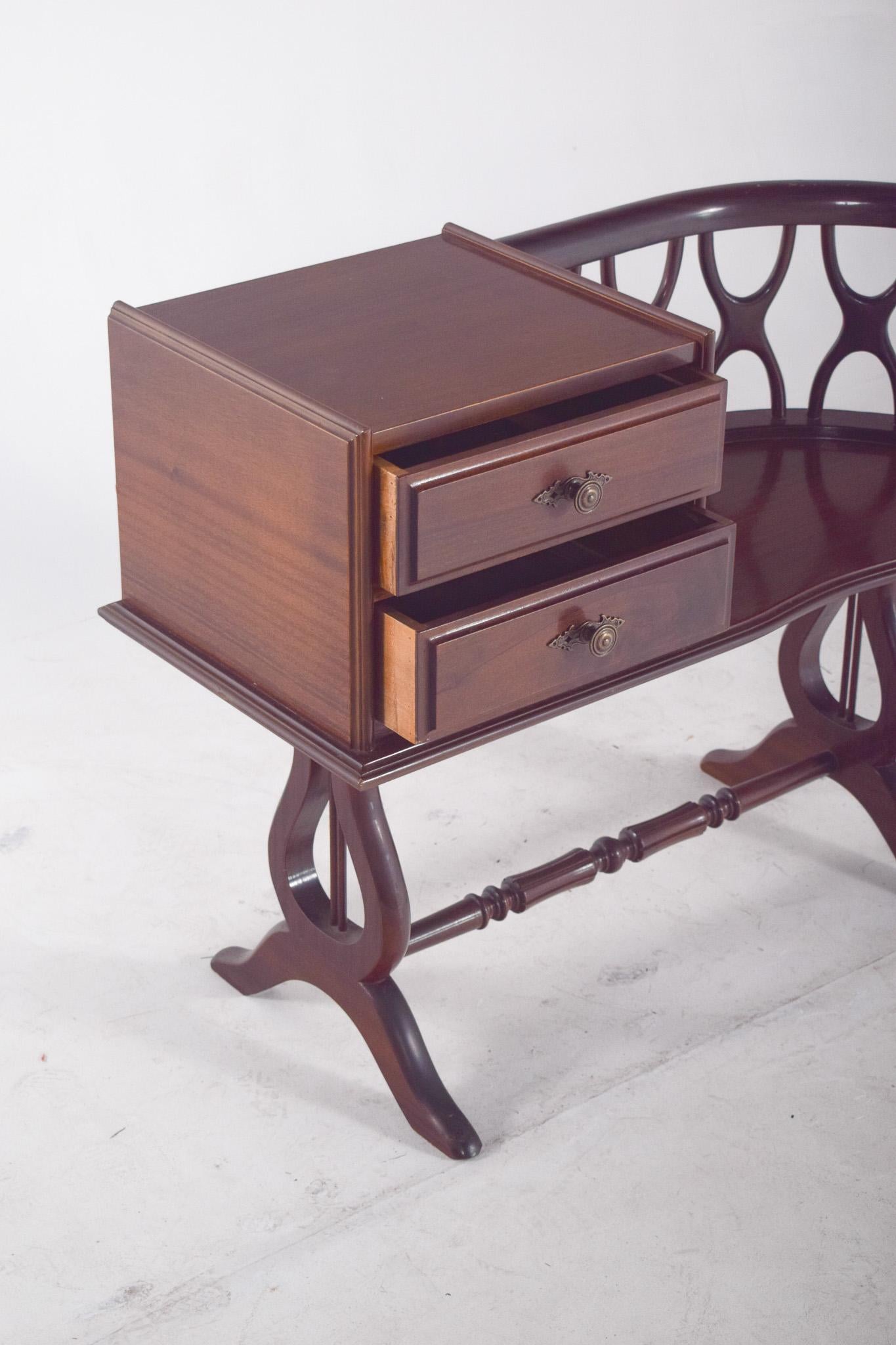 English Mahogany Telephone Stand For Sale 6