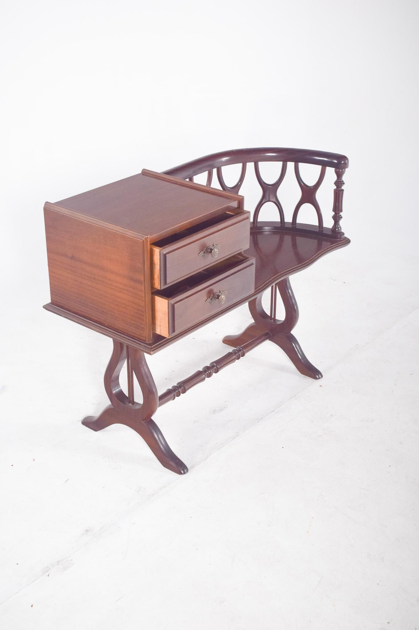 English Mahogany Telephone Stand For Sale 7
