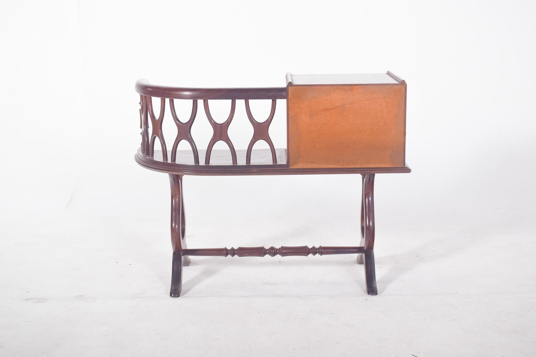 English Mahogany Telephone Stand For Sale 10