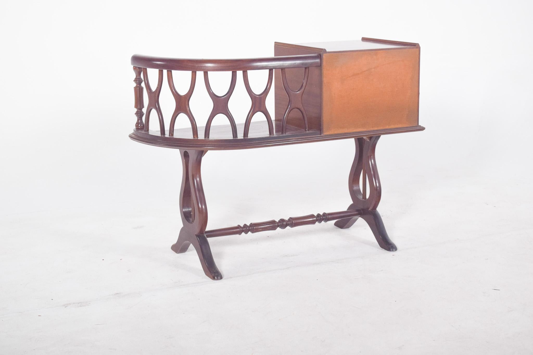 English Mahogany Telephone Stand For Sale 11