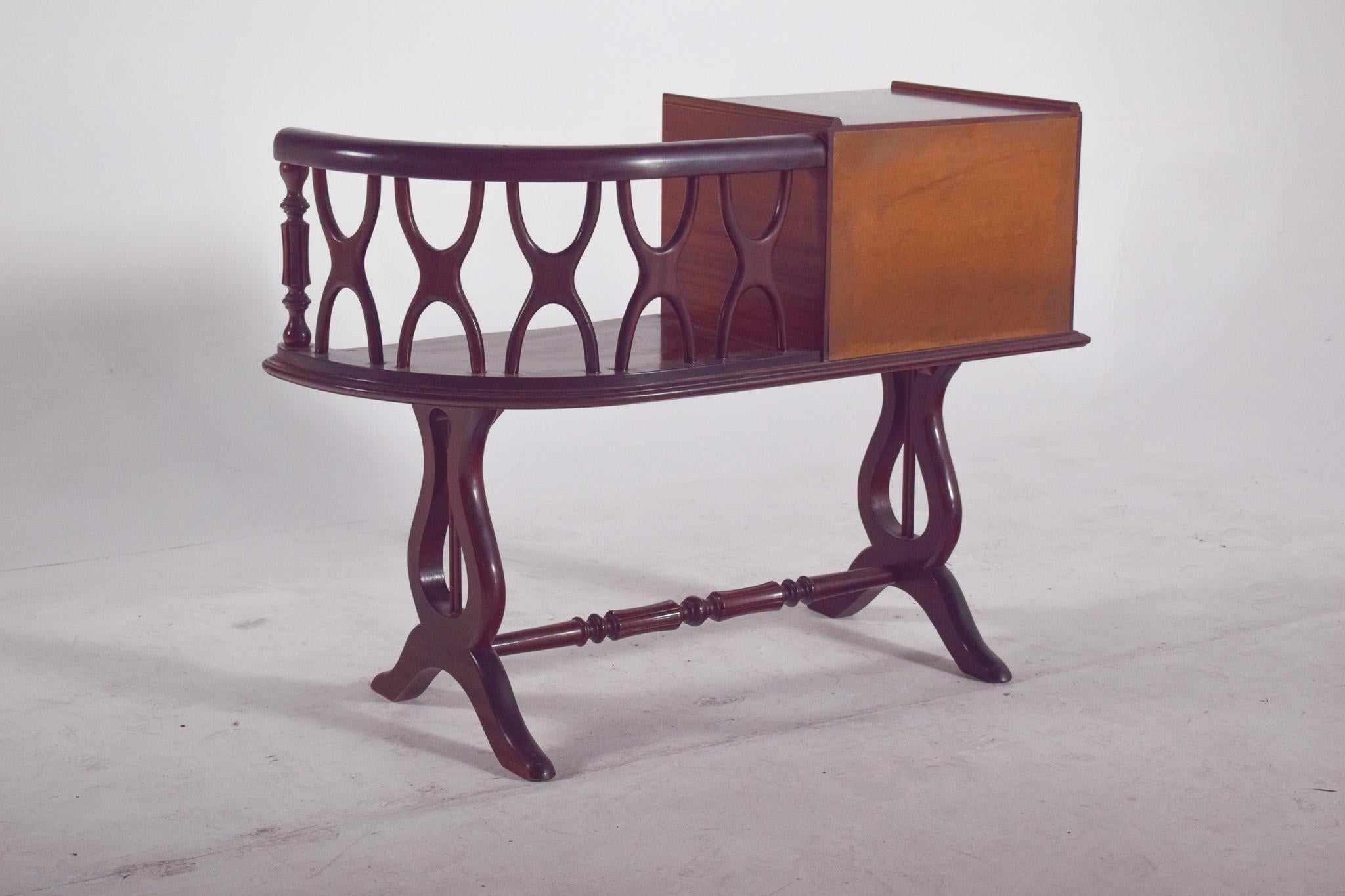 English Mahogany Telephone Stand For Sale 12