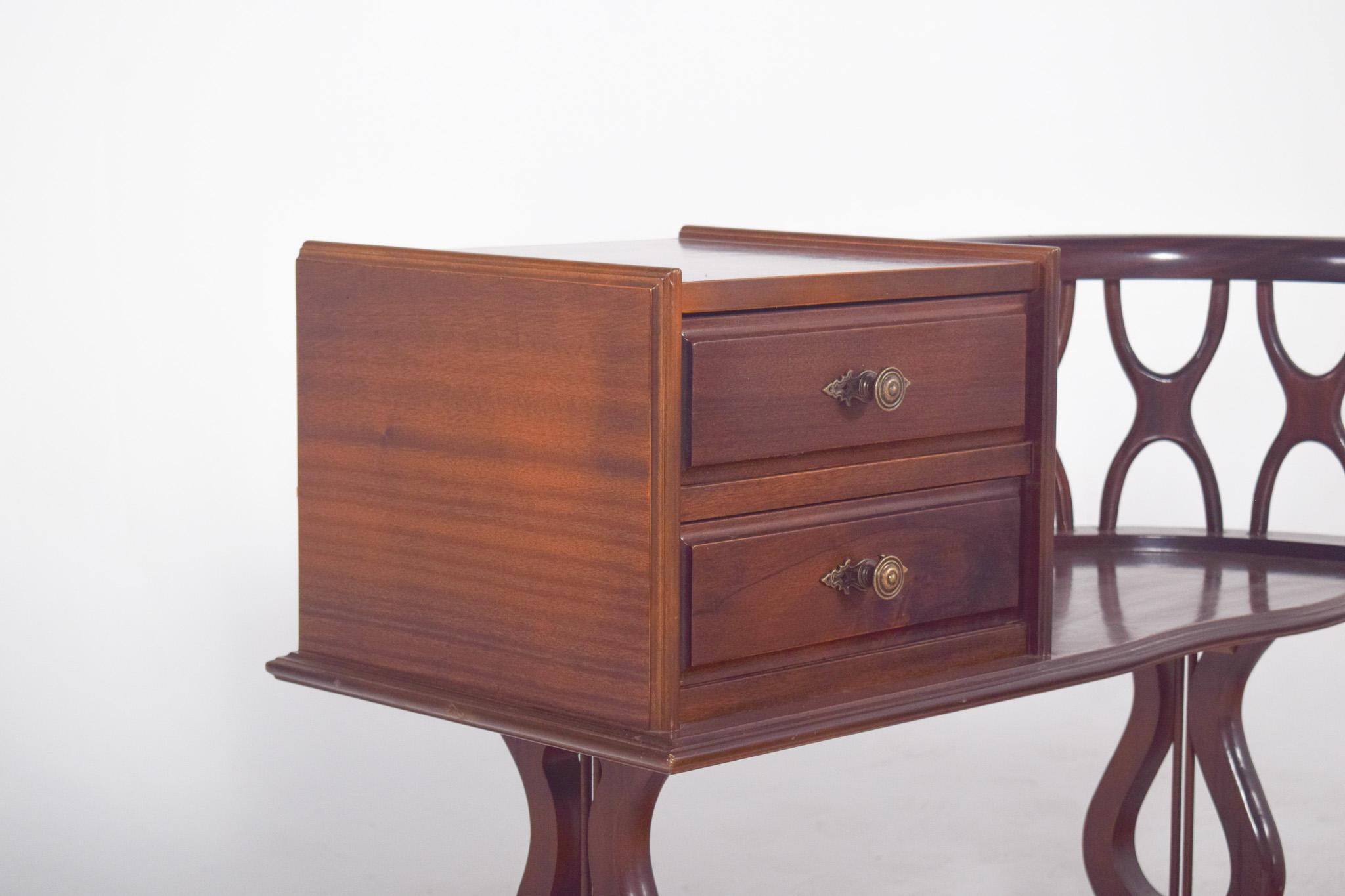 English Mahogany Telephone Stand For Sale 1
