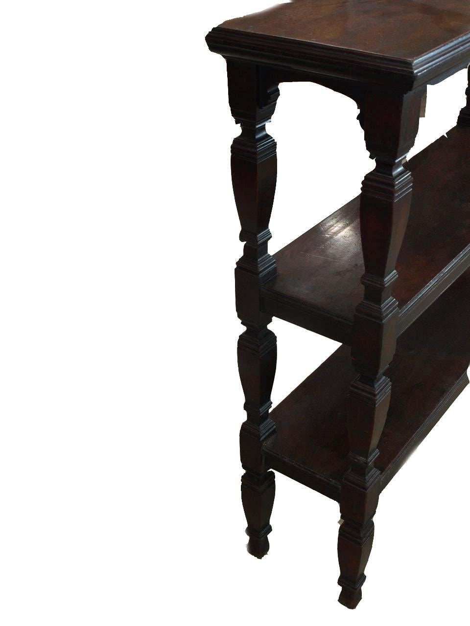 English Mahogany Three Tier Shelf In Good Condition For Sale In Wilson, NC