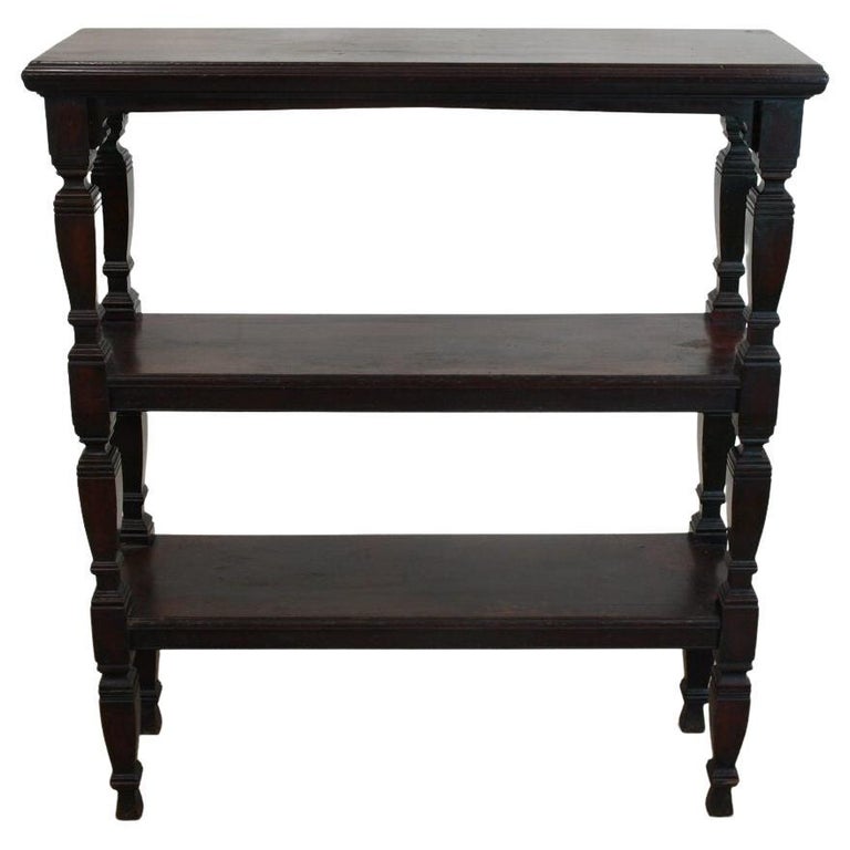 English Mahogany Three Tier Shelf For Sale at 1stDibs