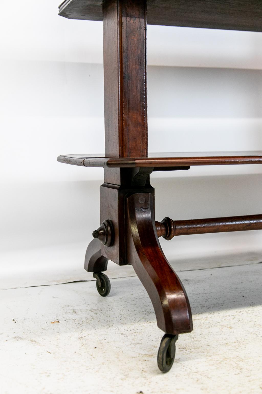 Turned English Mahogany Three-Tiered Server