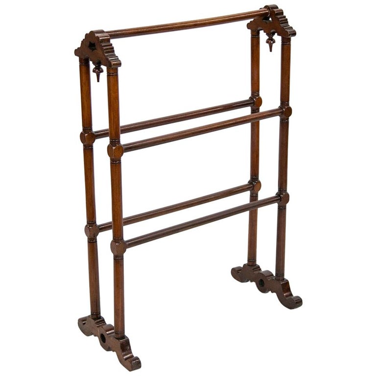 English Mahogany Towel/Blanket Rack at 1stDibs