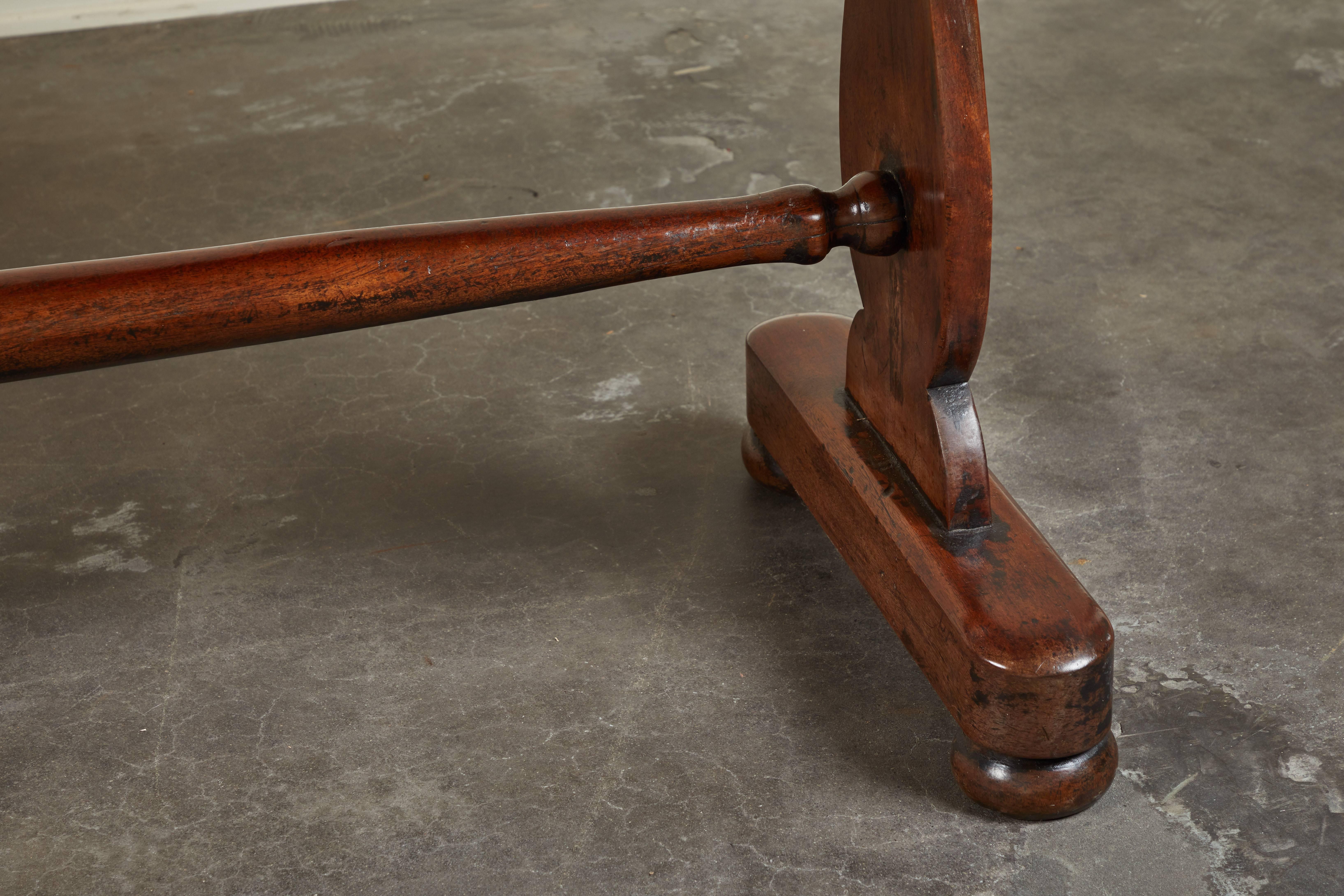 European English Mahogany Trestle Table