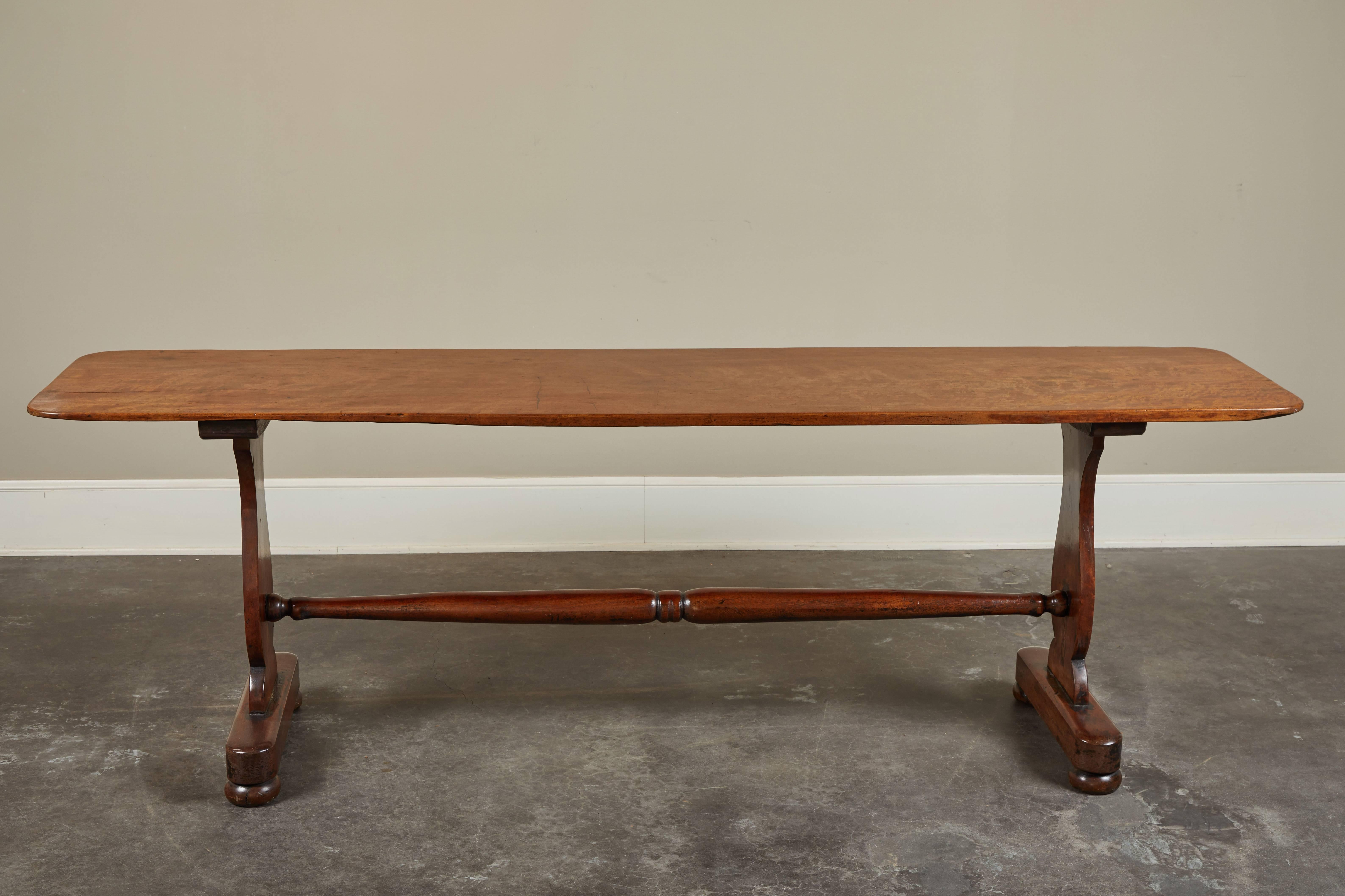 English Mahogany Trestle Table 3