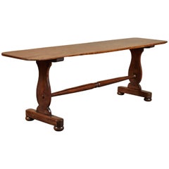 English Mahogany Trestle Table