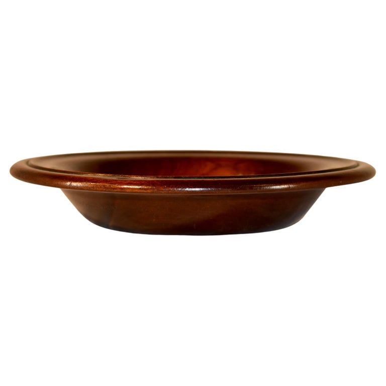 English Mahogany Turned Bowl, c. 1900 For Sale at 1stDibs