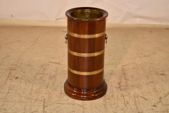English Mahogany Umbrella or Cane Stand, Circa 1960's