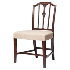 English Mahogany Upholstered Seat Side Chair, 1790