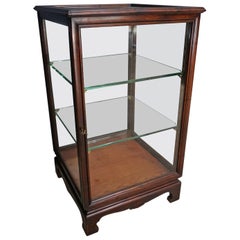 English Mahogany Vitrine / Display Cabinet, 1920s