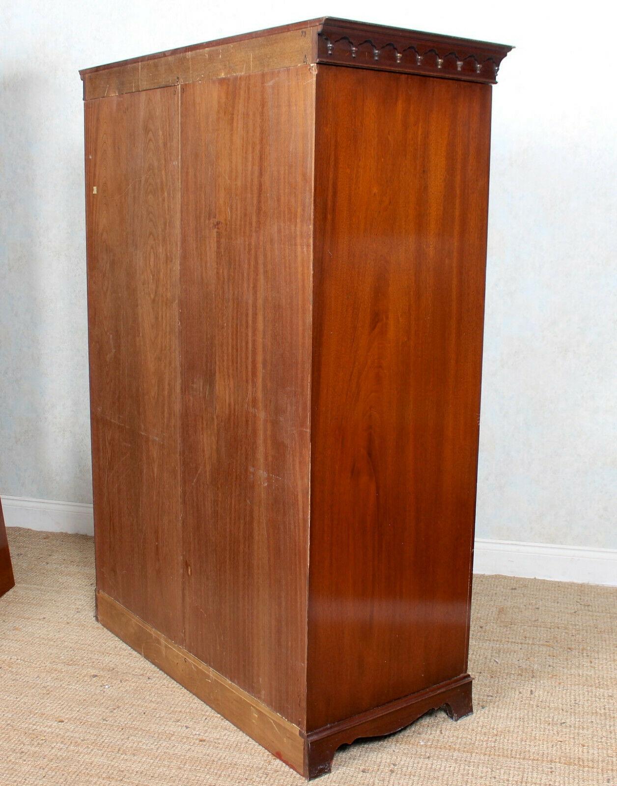 English Mahogany Wardrobe Bevan Funnell Antique Vintage Double Armoire For Sale 6