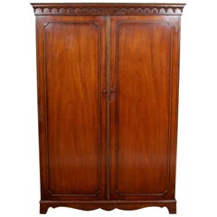 English Mahogany Wardrobe Bevan Funnell Antique Vintage Double Armoire