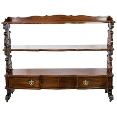 English Mahogany William IV Serving or Display Shelf