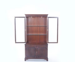 English Mahogany Wood Cabinet / Bookcase