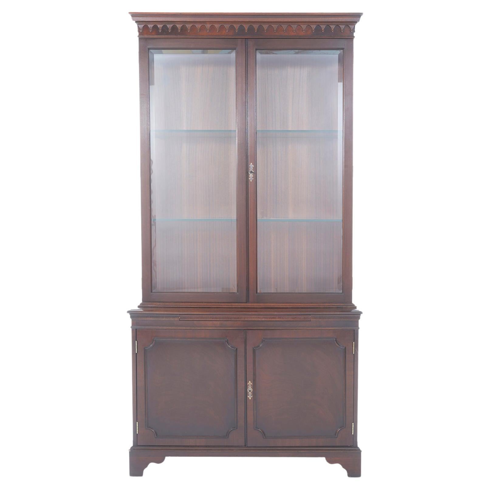 English Mahogany Wood Cabinet / Bookcase