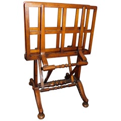 English Mahogany Wooden Folio Stand, Map and Document Holder, circa 1820