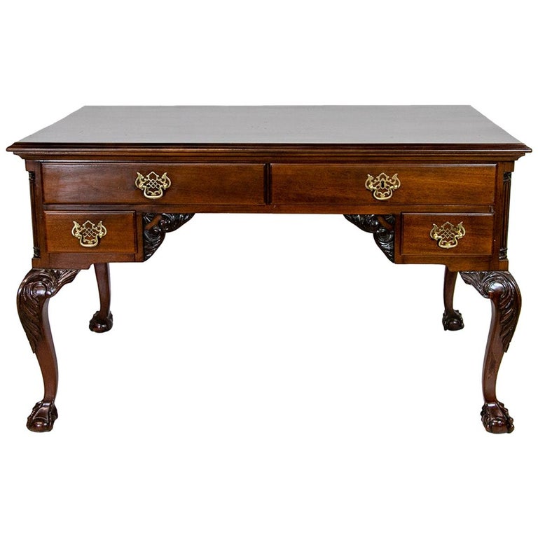 English Mahogany Writing Desk For Sale at 1stDibs