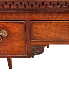 English Mahogany writing table.  18th Century with Greek key & Blind Fretwork