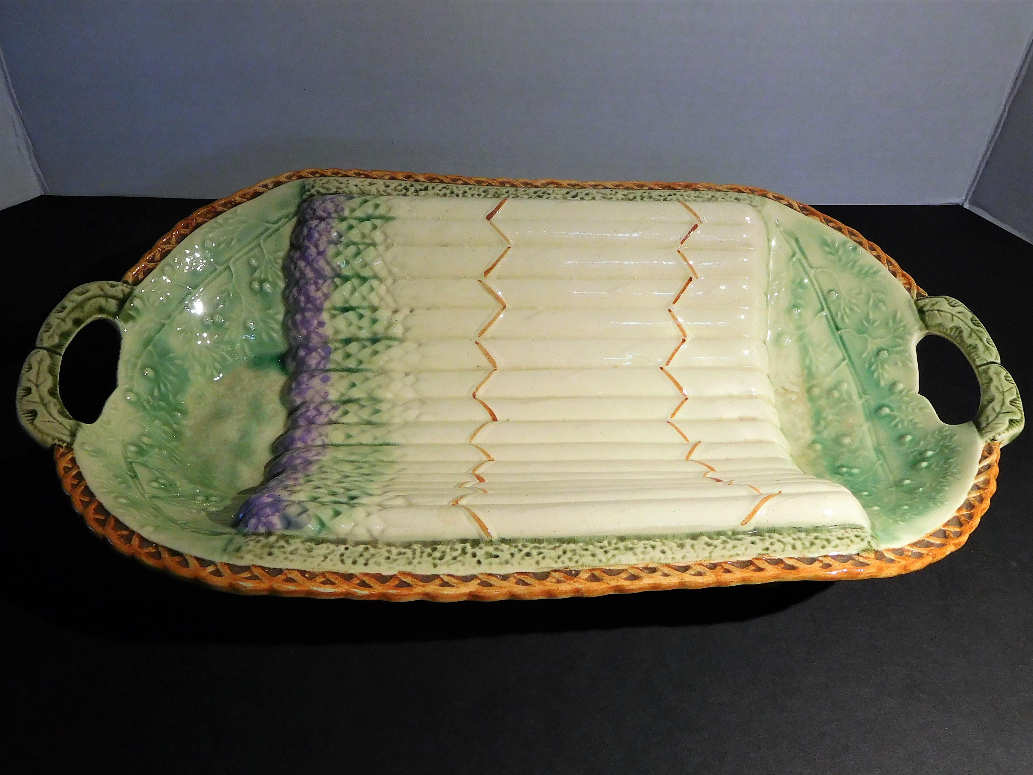 English Majolica Asparagus Cradle, Aesthetic Movement Influence, circa 1885 For Sale 13