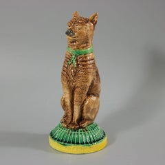 English Majolica Cat 'Ive Eaten the Canary' Figure