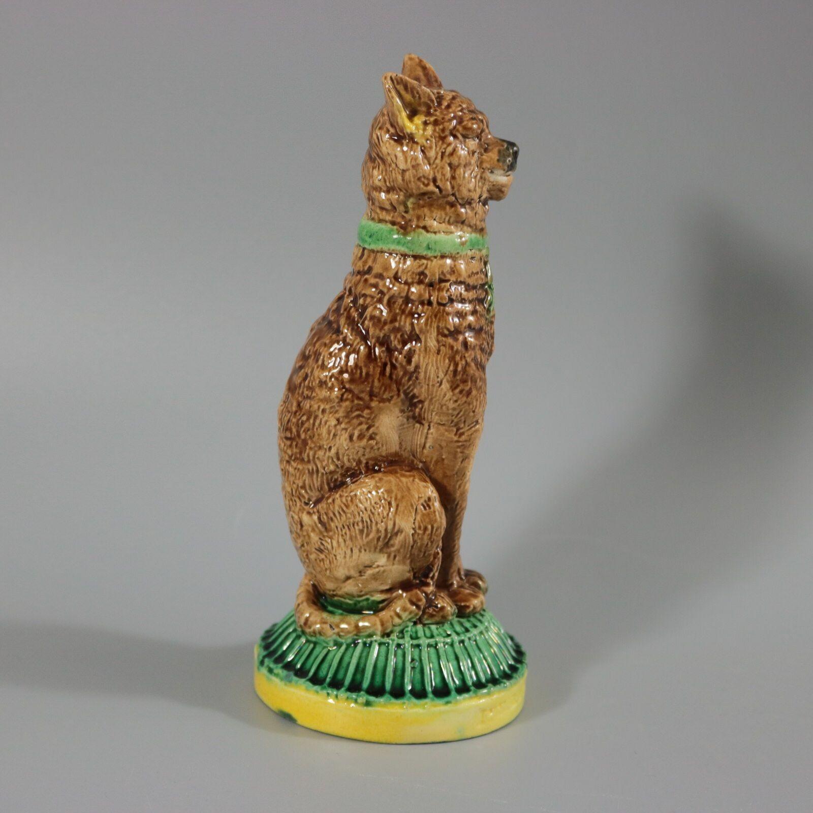English Majolica Cat 'Ive Eaten the Canary' Figure 3