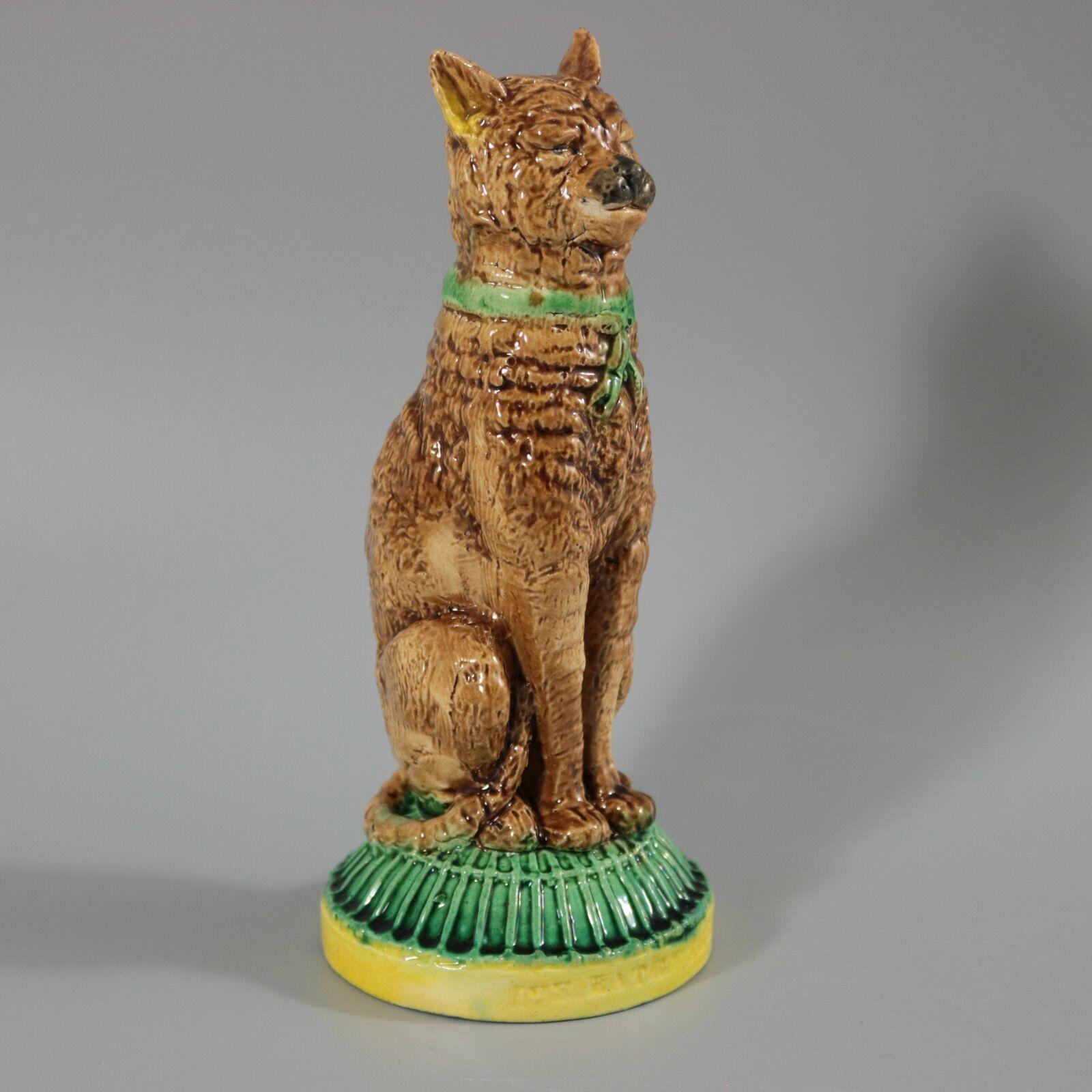 English Majolica Cat 'Ive Eaten the Canary' Figure 4