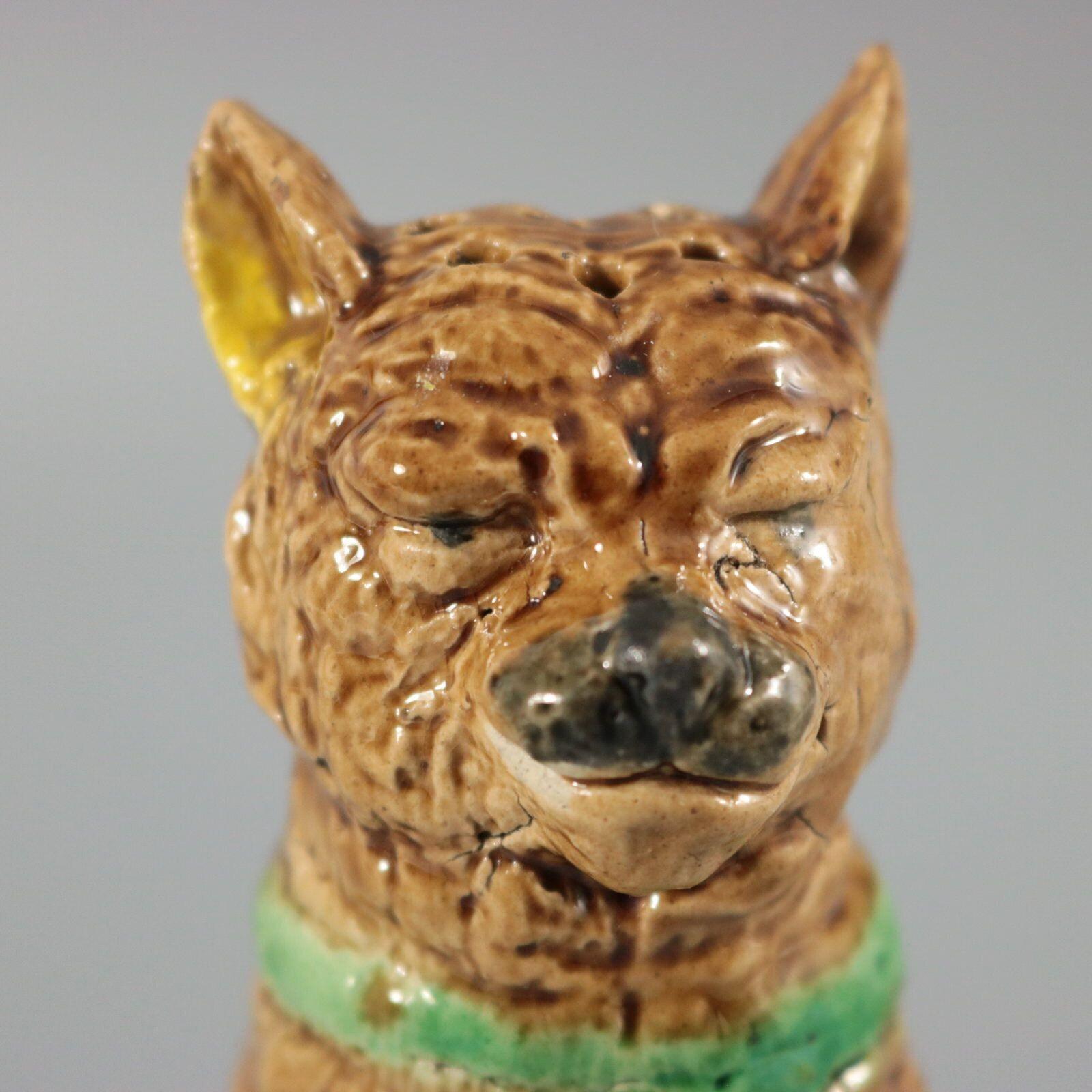 English Majolica Cat 'Ive Eaten the Canary' Figure 5