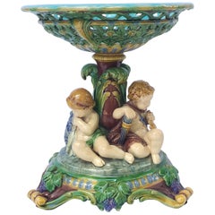 English Majolica Centerpiece by Minton, circa 1877