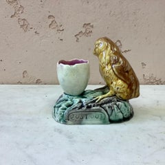 English Majolica Egg Cup, circa 1890